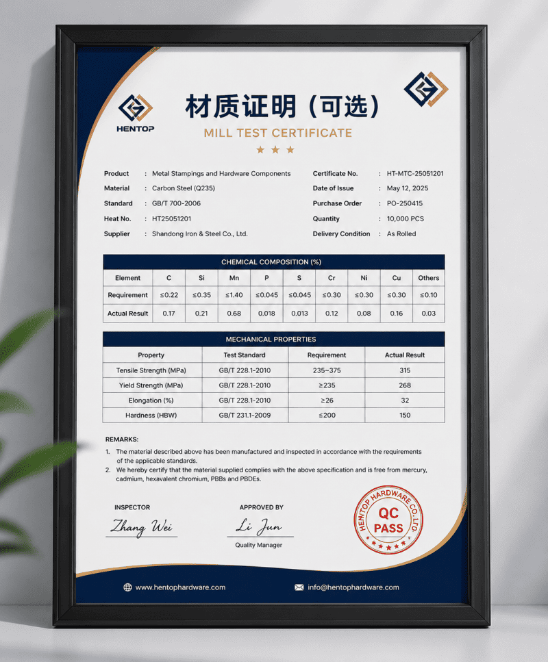 材质证明